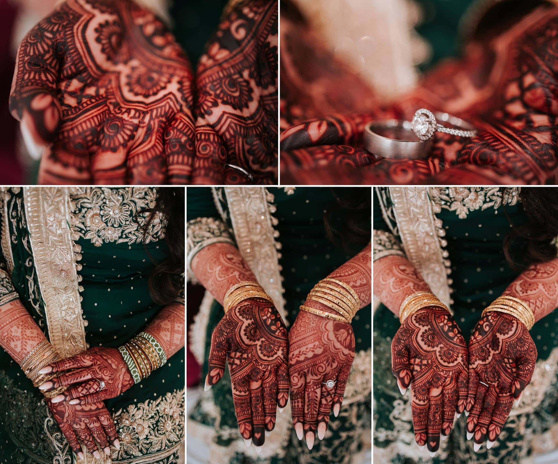 bridal henna mendhi. Bride's hands adored in henna design for her south asian wedding. 